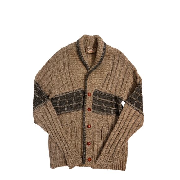 Vintage London Fog Outdoors Unlimited Men's Wool Button Front Sweater Size M - Picture 1 of 4